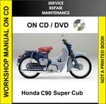 Honda C90 Super Cub Service Repair Shop Manual Cd. Fixed Price $17.99.