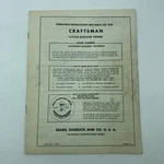 Craftsman Engine Cycle Parts List Operating Manual Model # 143.103050 51 52. Fixed Price $12.41.