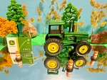 John Deere, Ertl, Farm Toy Tractor 46574 Enclosed True-window Cab 4WD F-fenders. Fixed Price $20.00.