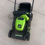 Greenworks 60V 17" Brushless Cordless Push Lawn Mower, 2-IN-1 Mulching/bagging,. Fixed Price $259.00.