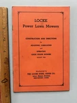 Locke Power Lawn Mower Instruction Manual 1961. Fixed Price $28.00.