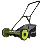 Sun Joe Reel Mower With Grass Catcher And Adjustable Cutting Height. Fixed Price $129.99.