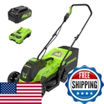 Greenworks 24V 13 Brushless Cordless Push Lawn Mower 4.0AH Battery And Charger. Fixed Price $273.09.
