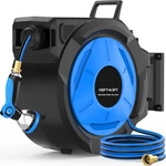 Homdox Retractable Garden Hose Reel 100 Ft 1/2 Inch, Automatic. Fixed Price $111.10.