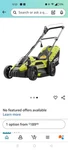 Ryobi 13 In. 11 Amp Corded Electric Walk Behind Push Lawn Mower. Fixed Price $135.50.