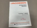 Jacobsen Tri-king Rough Reel Mower Operator's Manual 1800G 67016. Fixed Price $14.99.