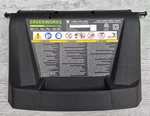 New Greenworks 21 82V Model 2502802 Rear Cover Assembly With Rod And Spring. Fixed Price $25.20.