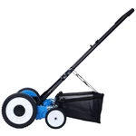 Push Grass Cutter 16-INCH 5-BLADE Reel Lawn Mower Catcher 4X Wheels. Fixed Price $129.99.