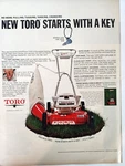 Toro Whirlwind Key Start Worth Lawn Mower Vintage 1968 Magazine Print Ad. Fixed Price $12.59.
