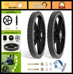 14" Spoked Plastic Lawn Mower Wheels 1/2" Axle Bore - Pack For Trimmers & Gene. Fixed Price $57.59.