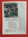 Springfield Riding Mower Regional Rare 1/2 Page Original 1960 Print AD-8.5 X 11". Fixed Price $5.56.