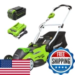 Greenworks 40V 16 Cordless Lawn Mower Ultra-light Push 4.0AH Battery. Fixed Price $401.28.