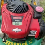 Briggs & Stratton 140CC 5.50 Ft/lbs Vertical Lawn Mower Engine Runs Good. Fixed Price $199.00.